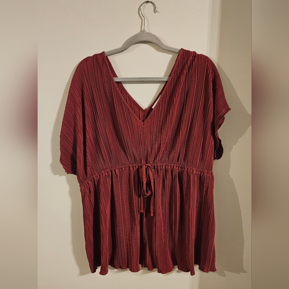 Pleated Maternity Blouse